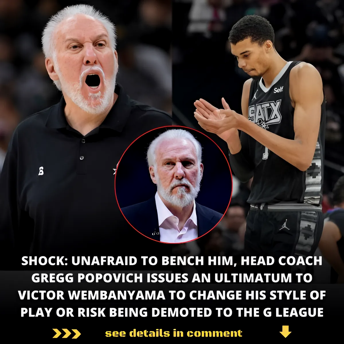 Shock Unafraid To Bench Him Head Coach Gregg Popovich Issues An