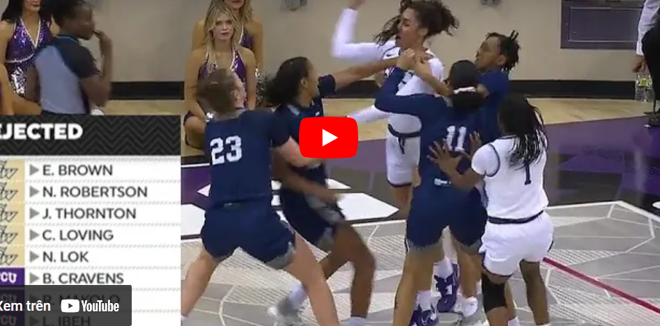 Unbelievably Fierce Brawl Rocked College Basketball Eight People Were Ejected In The Tcu George