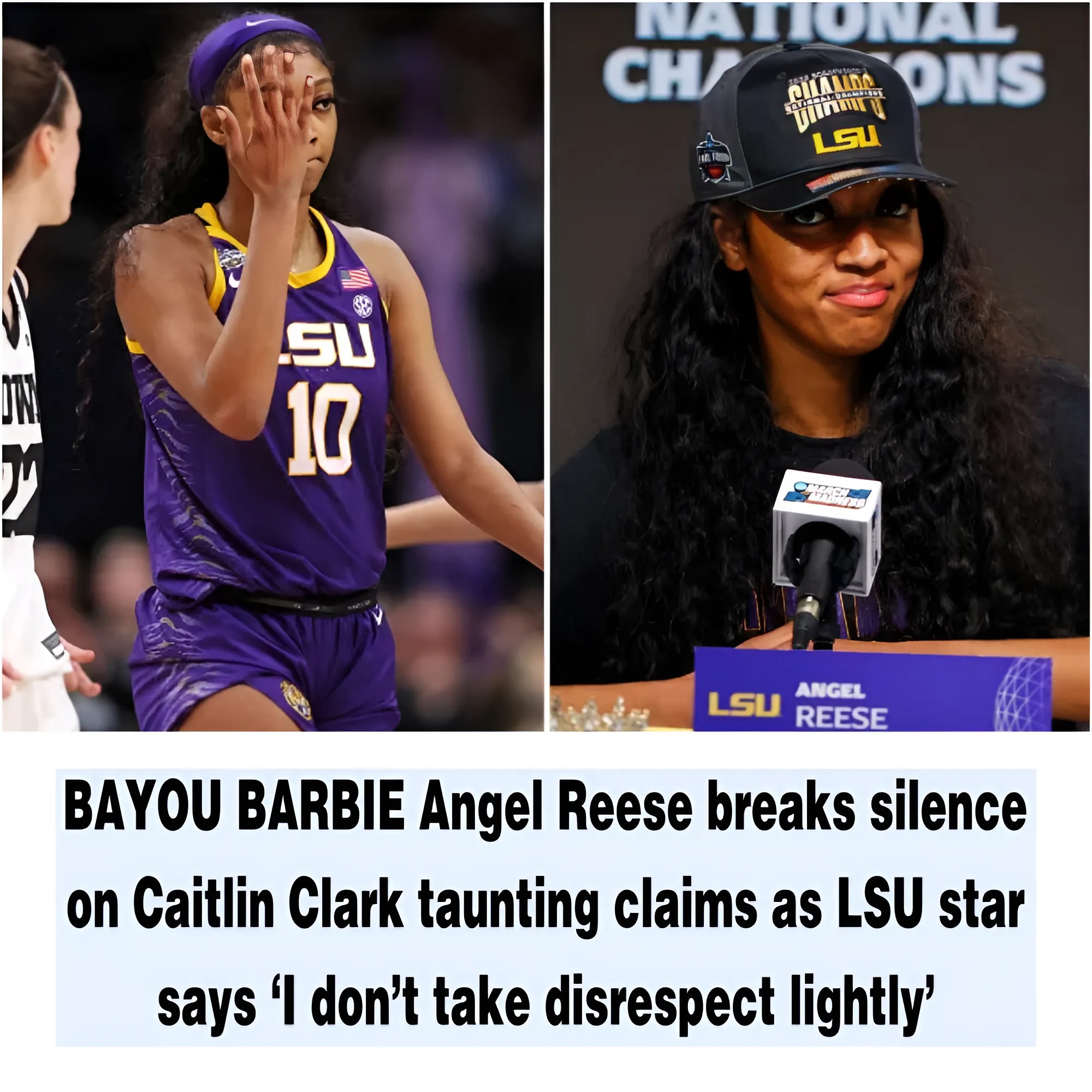 Bayou Barbie Angel Reese Breaks Silence On Caitlin Clark Taunting Claims As Lsu Star Says ‘i Don 6932