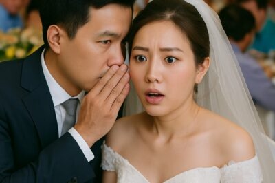 Sau tiệc cưới, khi khách khứa đã về, chồng tôi kéo tôi vào góc khu/ất, thì thầm