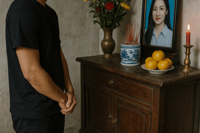 Anh cẩn thận tháo lớp đế mỏng, và từ đó rơi ra một tờ vé tàu đã ngả vàng cùng một lá thư gấp tư