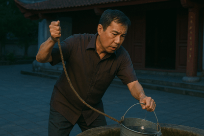 Chưa tới 9h sáng, cả làng đã họp khẩn. Bà con bàn tán ầm ĩ, người bảo ông Tám chắc chắn cố tình t/ắm