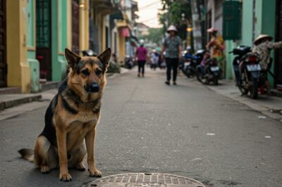 Chú chó cứ nhìn vào chiếc cống mỗi ngày, khi nắp cống mở ra, ai cũng s/ững s/ờ