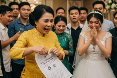 ‘Mày không xứng với con tao” – mẹ chồng g//ào lên xé giấy h//ôn th//ú ngay giữa đám cưới, 1 tháng sau cả nhà sh/ock trước sự thật về cô