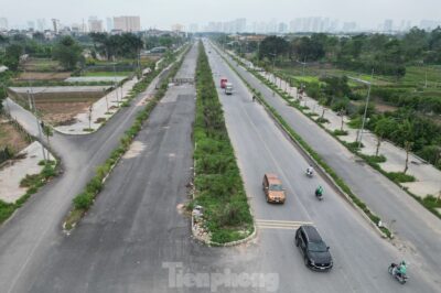 Hà Nội: Cận cảnh trục đại lộ Tây Thăng Long 10 làn xe đang dang dở