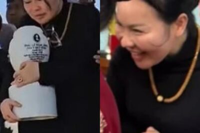 Thái độ ‘khó hiểu’ của vợ Quý Bình sau lễ thủy táng chồng