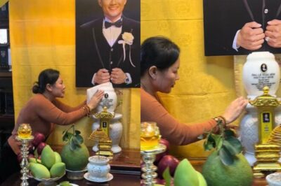 Vợ Quý Bình chuẩn bị thuyền để làm lễ th/ủy t/áng cho chồng