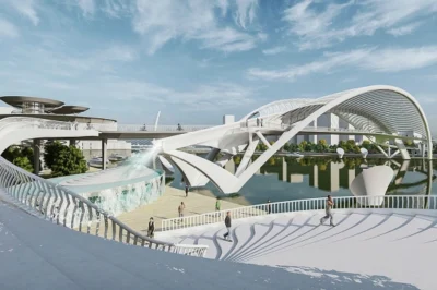 Hiện trạng cây cầu đi bộ đặc biệt nhất vượt sông Sài Gòn gần 1000 tỷ đồng