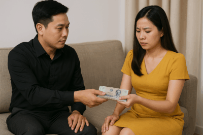 Tôi sững sờ, nước mắt lăn dài. “Dũng, anh lấy đâu ra nhiều tiền thế này?