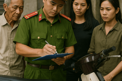 Tôi cố giữ bình tĩnh, hỏi ông Tâm: “Bác ơi, chiếc xe này của bác à? Cháu thấy nó hơi cũ rồi, bác còn dùng không?”