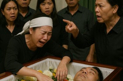 Dưới lớp tay áo tang kia, bàn tay cô khẽ thò vào trong quan tài, lé;/n lú;/t móc ra một vật nhỏ giấ/u vào túi áo