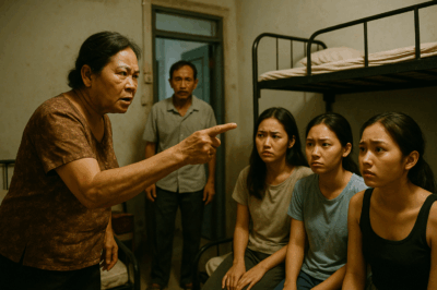 3 nữ sinh thuê trọ trong nhà đều có bầu, bà chủ trọ gặng hỏi ai là tác giả thì cả 3 cô đều nhìn về phía chồng bà…