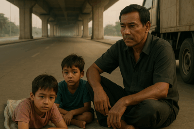 2 anh em mồ côi sống dưới gầm cầu được một bác tài xế thường xuyên cho cơm ăn và áo ấm