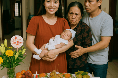 Mẹ chồng không cho mua mâm c.;úng đắt tiền vào ngày đầy tháng cháu, ai ngờ con dâu cao tay âm thầm bày ra 1 món