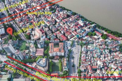 Toàn cảnh vị trí xây dựng cầu Trần Hưng Đạo được khởi công vào dịp 19-8