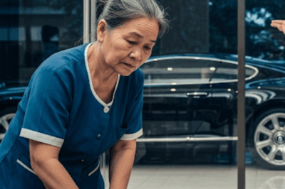 Đôi tay bà Hiền nhăn nheo, chai sần vì hàng chục năm làm việc vất vả, nhưng ánh mắt vẫn sáng lên sự kiên nhẫn và tự trọng.