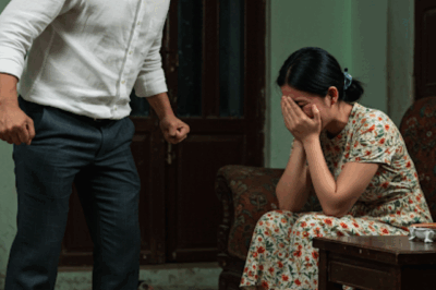 Lan bỗng ngồi sụp xuống, ôm mặt khóc nức nở. “Hùng, anh đừng hỏi nữa… Em xin anh…”