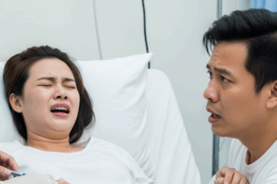 Chồng Liên thì quýnh quáng tìm chìa khóa xe, miệng lẩm bẩm gì đó như cầu khấn