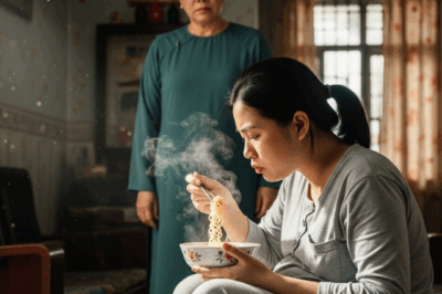 Sáng mì tôm với trứng, trưa mì tôm xào, tối mì tôm luộc: “Ăn cái này tiện, bổ, lại dễ tiêu,” bà nói, giọng đầy uy quyền